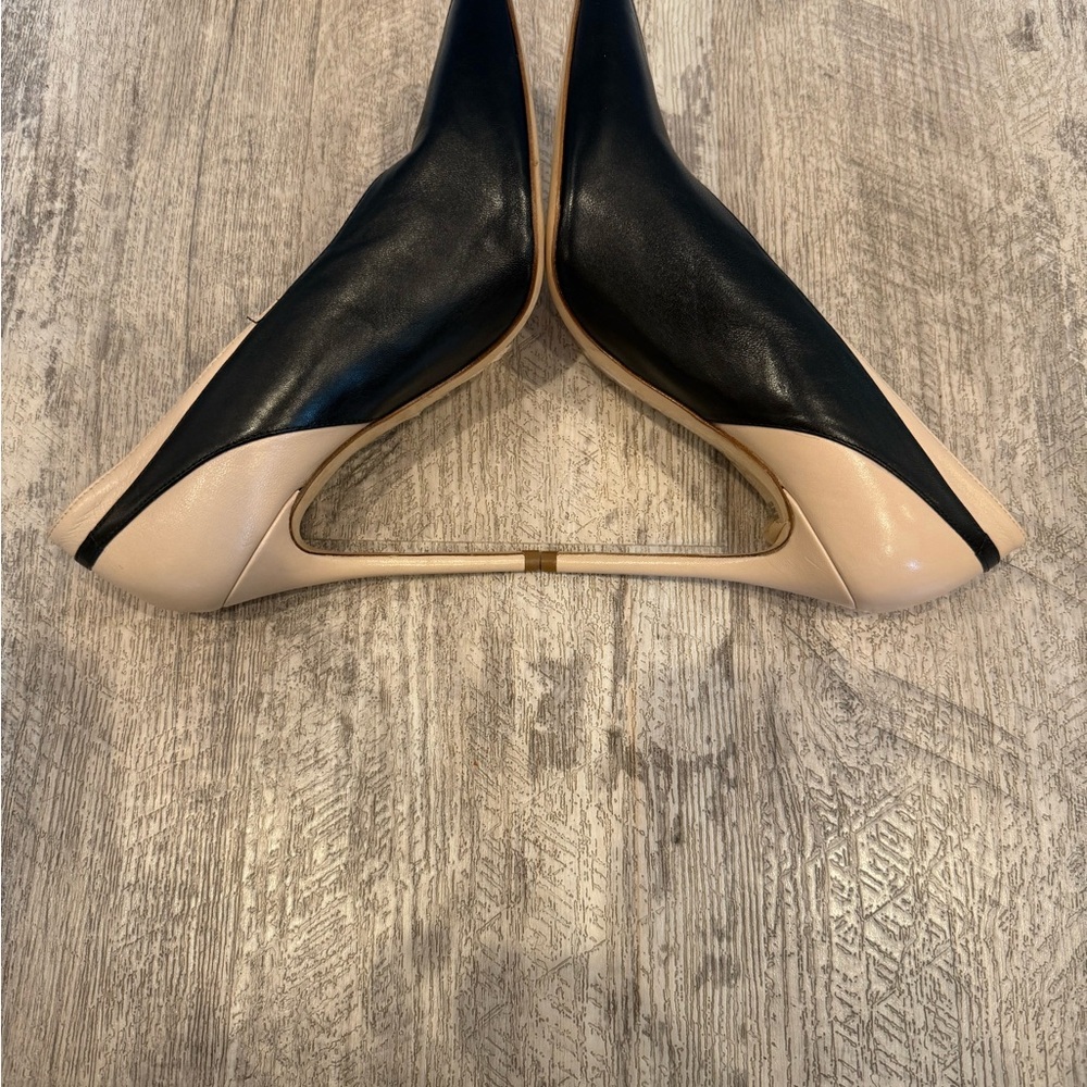LK Bennett Black and Cream Topline Heels NEW - Picture 5 of 11